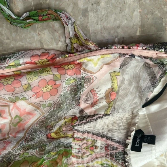 Bebe Multicolor Strapless silk top - Picture 6 of 10